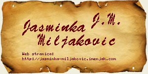 Jasminka Miljaković vizit kartica